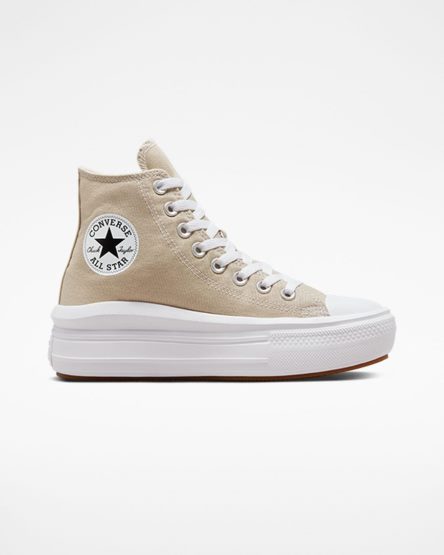 Dámské Boty Na Platformy Converse Chuck Taylor All Star Move Vysoké Šedé Bílé Šedé | CZ ZQFV56